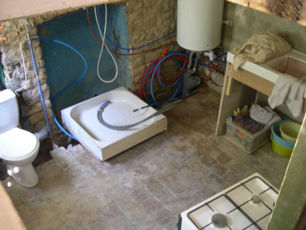 washing room stripped bare