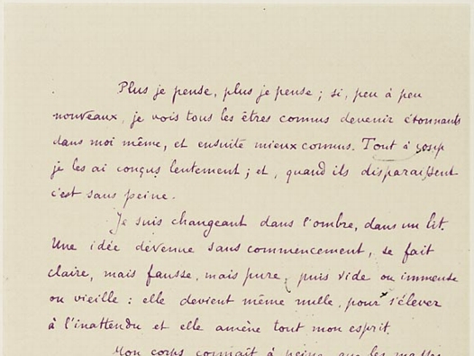 Paul Valéry handwriting Agathe