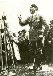 Adolf Hitler chistening the first Autobahn