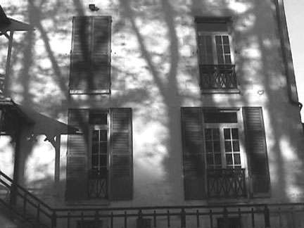 shadows on moulin facade