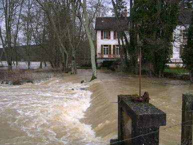 inundation house front