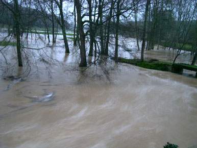 inundation in north direction towards Ouagne